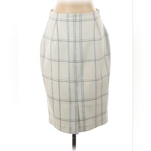 White House Black Market Black/White Plaid Pencil Skirt Fully Lined  Size 4